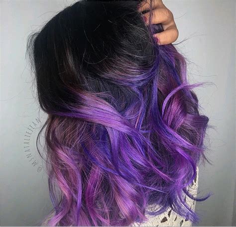 black to purple ombre hair|purple and teal ombre.